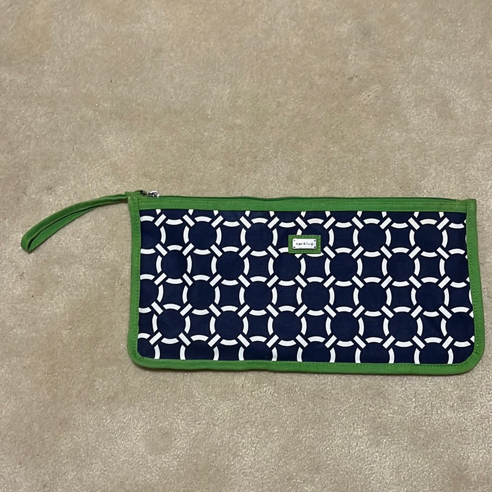 AMe and Lulu  large wristlet bag.